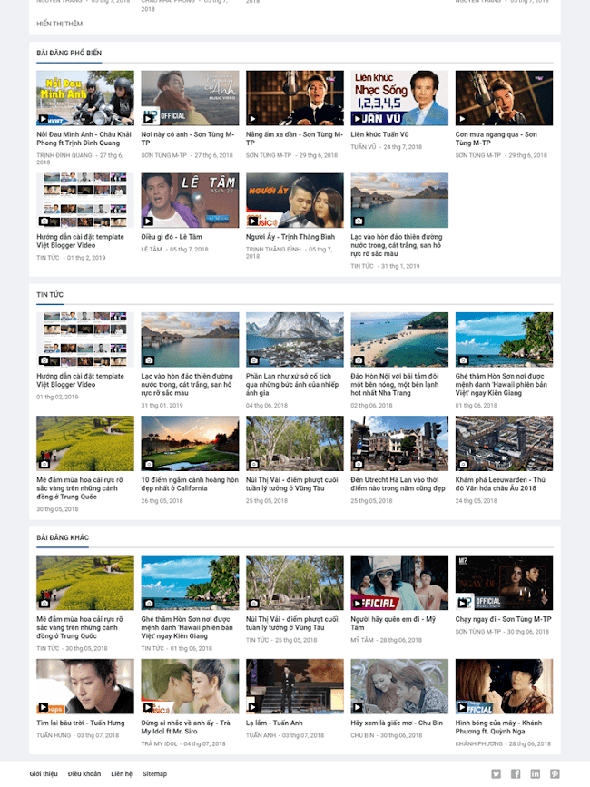 Template blogspot video đẹp mẫu số 3